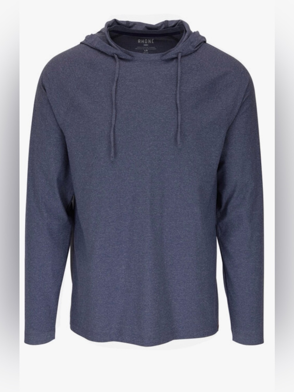 RHONE Navy Heather Long-Sleeve Hooded Shirt